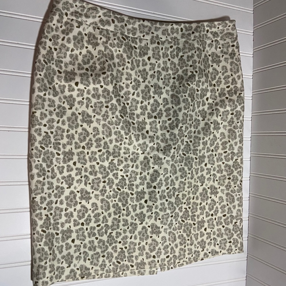 Ann Taylor Loft Muted Cheetah Print Skirt